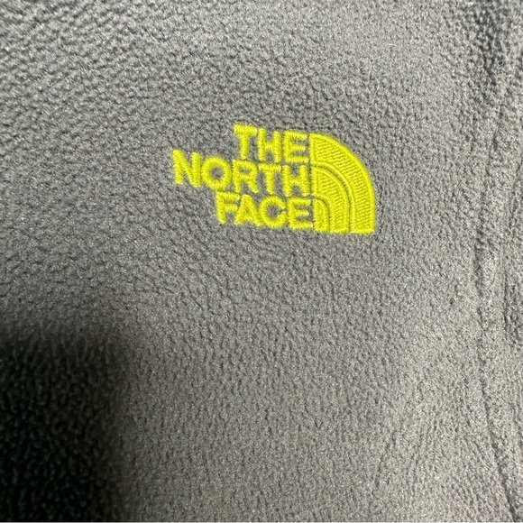 The North Face Fleece Jacket Zippered Fleece Grey & Yellow Size 5 - Picture 2 of 16